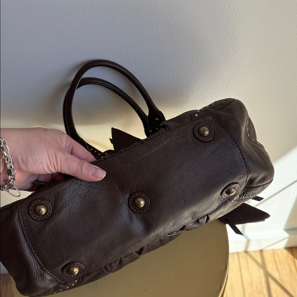 Lockheart Brown Studded Satchel Shoulder
Bag - Picture 12 of 12